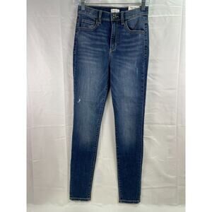Sneak Peek Women's Blue 5-Pocket Straight Leg 5-Pocket Classic Jean Size 3/W26